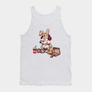 Bunny Gamer With Junk Food Tank Top